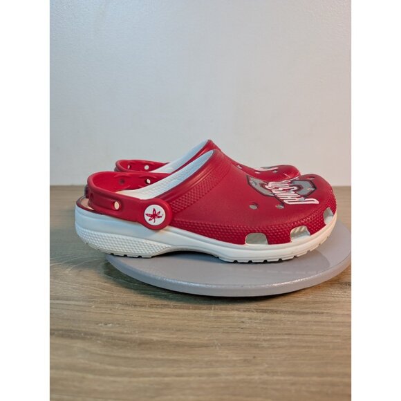 Crocs Ohio State Buckeyes Classic Clogs Red White Shoes Collegiate Size M4 /W6 - Picture 4 of 10